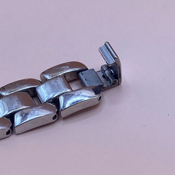 Fossil Watch F2  ES-9519 All Stainless‎ Steel Silver Tone Stick Analog Quartz - Picture 11 of 13